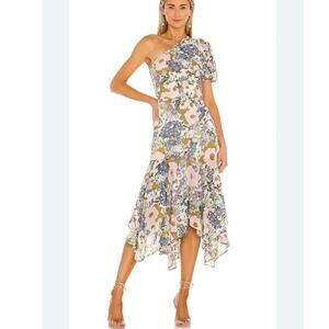 ASTR the Label REVOLVE Santorini Dress in Off White Retro Floral sz M